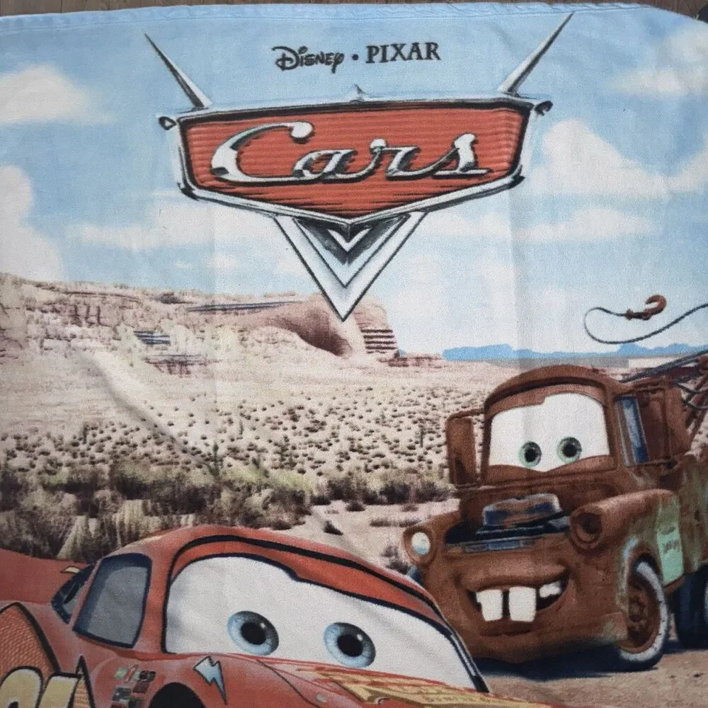 Disney Pixas Cars Lightning  McQueen Tow Mater Kids Baby Blanket